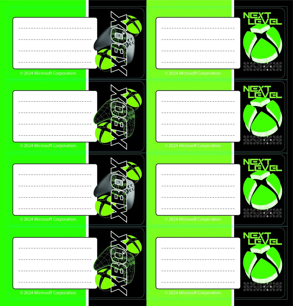 XBOX Self-Adhesive Book Labels 16's - Core24