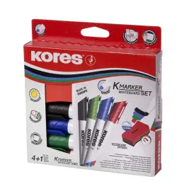 Kores K-Marker Whiteboard Set - 4 Markers + Eraser