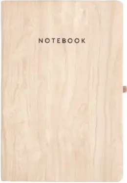 Waltons Primeline Woodlook Journal Grey 80Gsm 192Pg W/Pocket - Brown