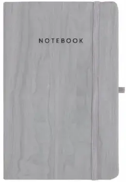 Waltons Primeline Woodlook Journal Grey 80Gsm 192Pg W/Pocket - Grey