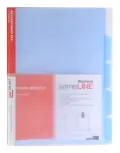 Waltons Primeline A4 Clear Plastic Pocket File - Blue image