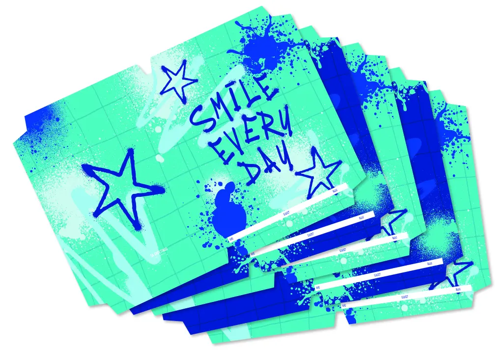 SPRAY PAINT A4 BOOK JACKETS - DIE-CUT