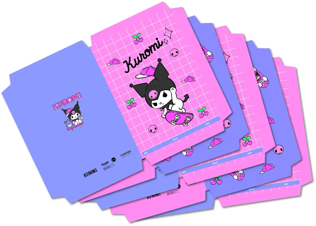 KUROMI - FOR LIFE A4 BOOK JACKETS - DIE-CUT