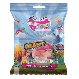 Sweets From Heaven Giant Unicorn & Dinosaur Tongues 125g KN-SFH44 (Each)