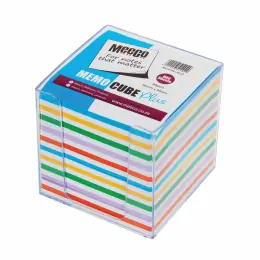 Paper Cube Holder complete rainbow- 90mmx90mm 800sheets