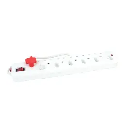 Ellies 12 Amps Way Multi-Plug with Surge Protection In Packet Felp61S