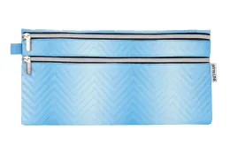 Waltons Primeline Pastel Ombre Double Zip Pencil Bag 33cm - Pastel Blue