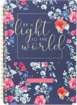 Wirebound Daily Planner 2022 Be A Light To The World Blue Spiral-Bound MYD076