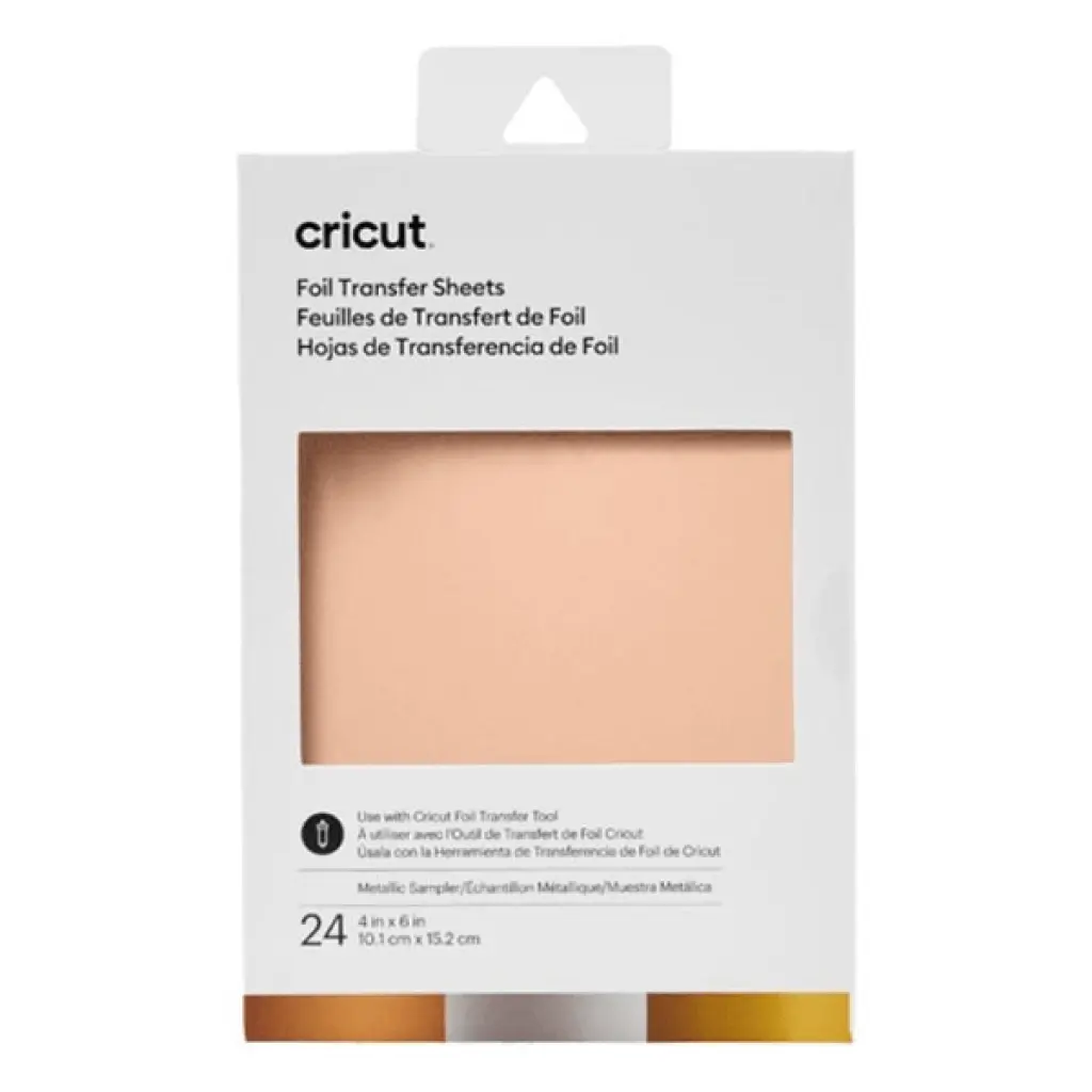 Cricut CC Transfer Foil Sheets Sampler 10x15cm 24 sheets Metallic 2008716 (Each)