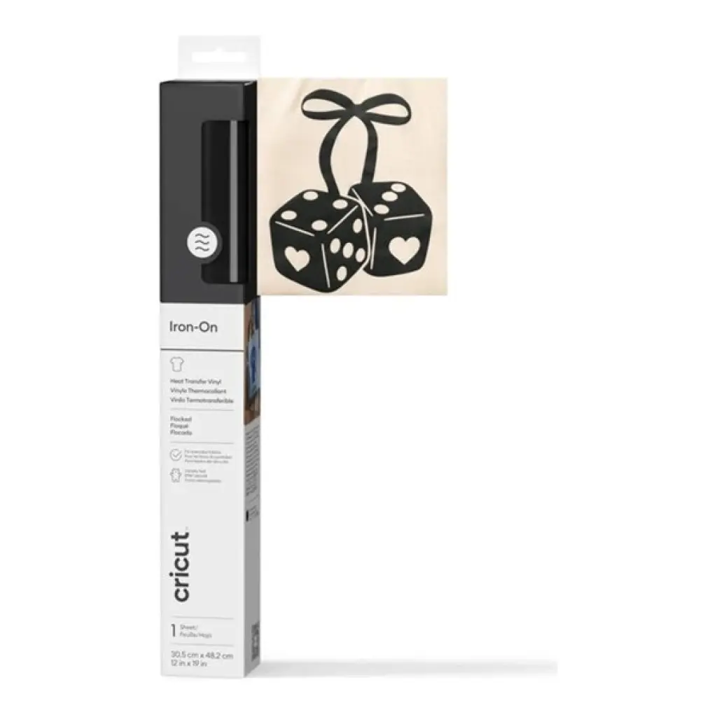 2011788 - Cricut Flocked Iron-On 30.5 cm x 48.3 cm Black
