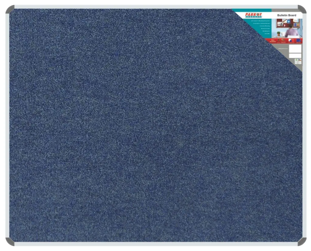 Parrot Bulletin Board Ribbed Aluminium Frame, 1500mm x 1200mm (BD0660) - Blue