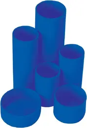 Flexo desk tidy plastic 6 compartment RH (Per 1) - Blue