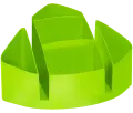 Bantex desk tidy plastic 5 compartment B9830 (Per 1) - Lime image