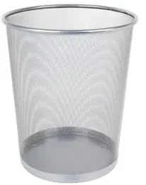 Kenzel Waste Paper Bins, Wire Mesh Round (DLD01-159-8) - Each - Silver