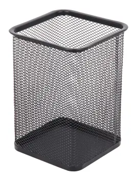 Kenzel Waste Paper Bins, Wire Mesh Square (DLD01-129-8) - Each - Black