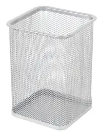 Kenzel Waste Paper Bins, Wire Mesh Square (DLD01-129-8) - Each - Silver