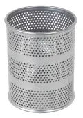 Wire Mesh Punched Pen Holder Small Round DLD01-  - Silver image
