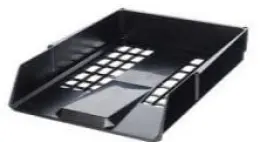 Letter Trays Single Plastic - Black
