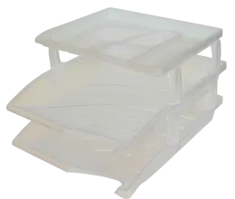 Bantex optima desk set plastic letter trays & organiser set B9828 (Per 1) - Clear