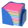 BANTEB9754-00 Optima Memo Cube Rainbow 800pg 90x90mm - Cobalt Blue image