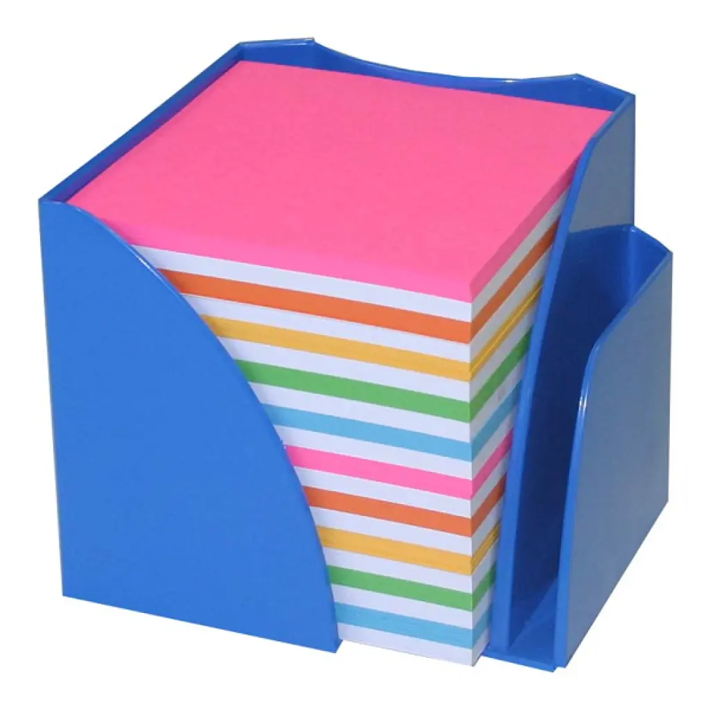BANTEX B9754-00 Optima Memo Cube Rainbow 800pg 90x90mm - Cobalt Blue