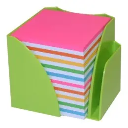 BANTEB9754-00 Optima Memo Cube Rainbow 800pg 90x90mm - Lime