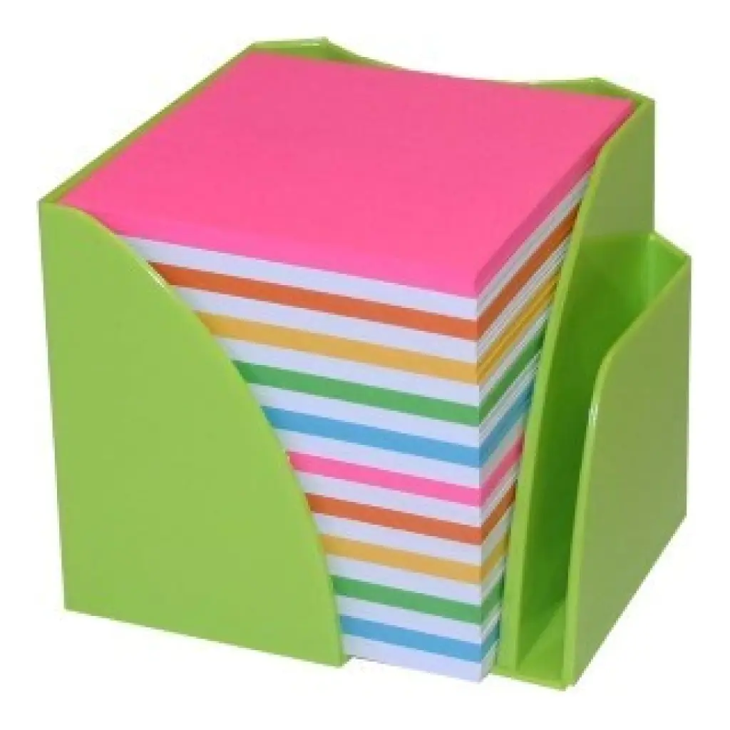 BANTEX B9754-00 Optima Memo Cube Rainbow 800pg 90x90mm - Lime