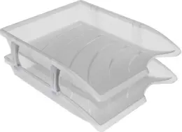 BANTEX Optima Document Set 2Trays/Risers B9864  - Clear