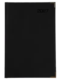 SAD240 PAGE-A-DAY CORPORATE - A5 PLUS SIZE / PADDED / CORNERS - Black