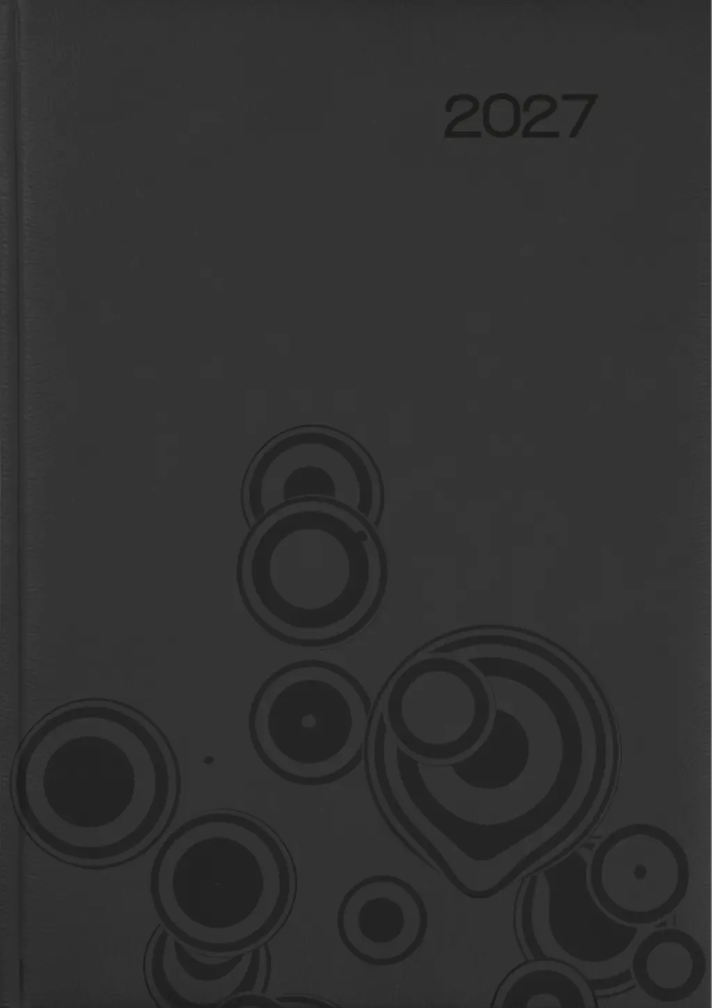 A4 PAGE-A-DAY NAPPA - PADDED / DEBOSS PATTERN - Black