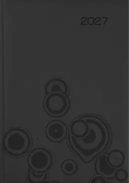 A4 PAGE-A-DAY NAPPA - PADDED / DEBOSS PATTERN  - Black