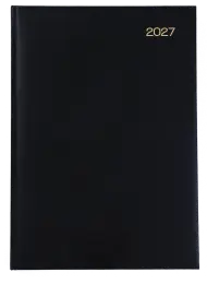 A4 PAGE-A-DAY - PADDED / PERIMETER STITCHED - Black