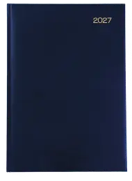A4 PAGE-A-DAY - PADDED / PERIMETER STITCHED - Navy Blue