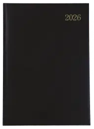 A5 PAGE-A-DAY - PADDED / PERIMETER STITCHED - Black