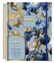 SAD PA4 Weekly 17-Month Planner Printed Caselining Laminated (432681) - Blue