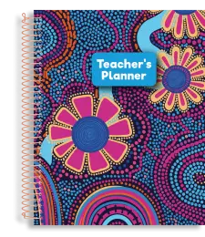 SAD PA4 Teachers Planner 6 Tab Divider Inner Pocket PVS Storage Pocket Ruler Printed Caselining Matt Laminated (432682) - Paisley