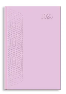SAD A5 Page-A-Day Diary Padded Printed Caselining Matt Laminated Spot Gloss - Lilac