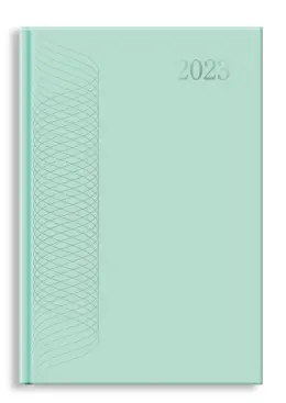 SAD A5 Page-A-Day Diary Padded Printed Caselining Matt Laminated Spot Gloss - Mint