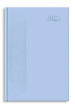 SAD A5 Page-A-Day Diary Padded Printed Caselining Matt Laminated Spot Gloss - Baby Blue
