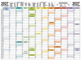 SAD470L WALL YEAR PLANNER (GLOSS LAMINATED)
