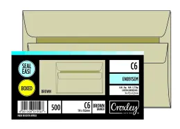 Envelopes Seal Easi 114x162mm, Manilla C6, Ref: ENB91SEM