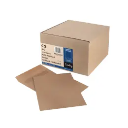 Primeline no window envelopes self seal manilla C5 162mm x 229mm box 500 ENP95SEM