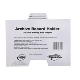OPTIPLAN 391 Archive Record Holder White Pkt10