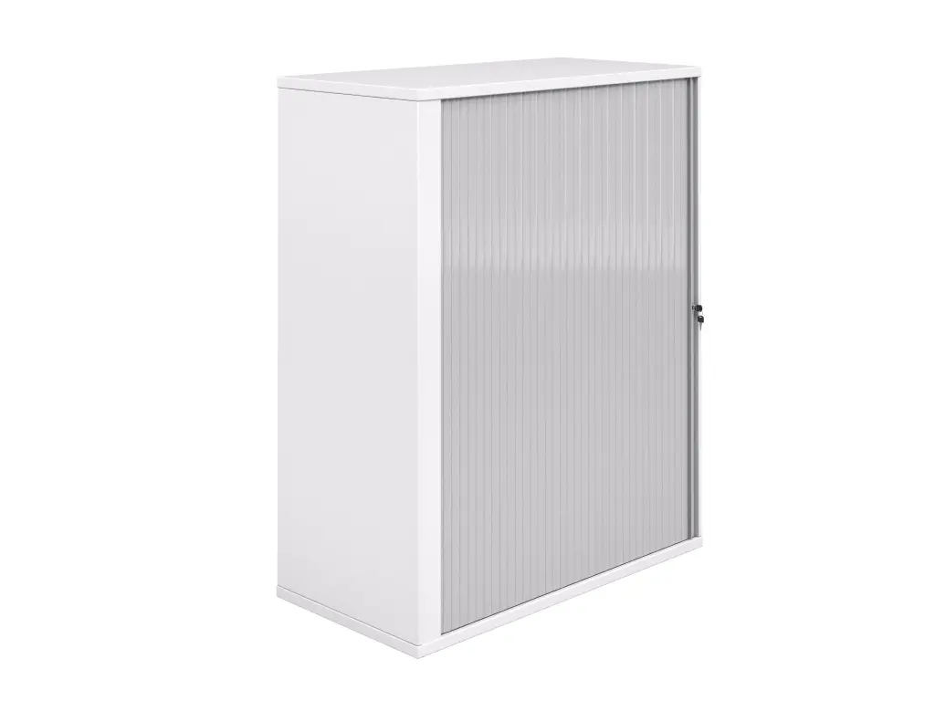 Roller Door Systems Cupboard 1200x600x1500H - Including 3 Shelves - White Melamine