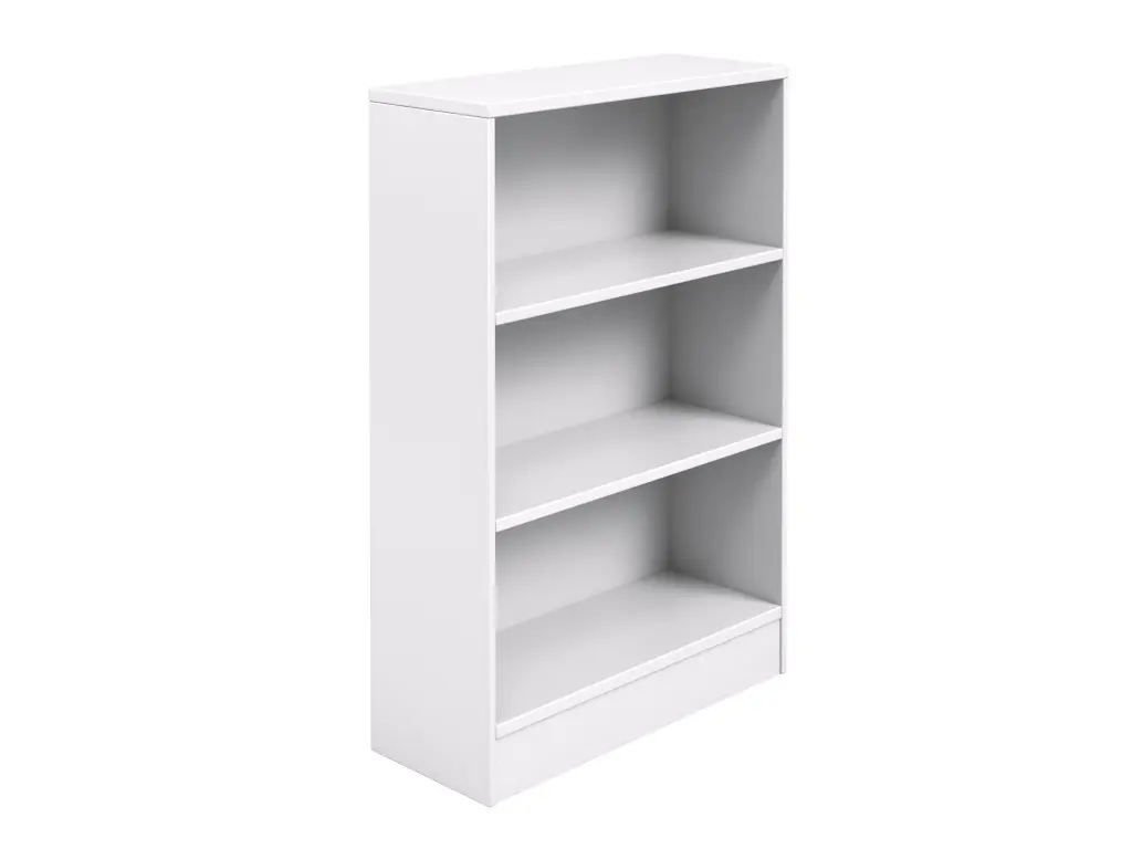 3 Tier Bookcase 800x315x1200H - White Melamine
