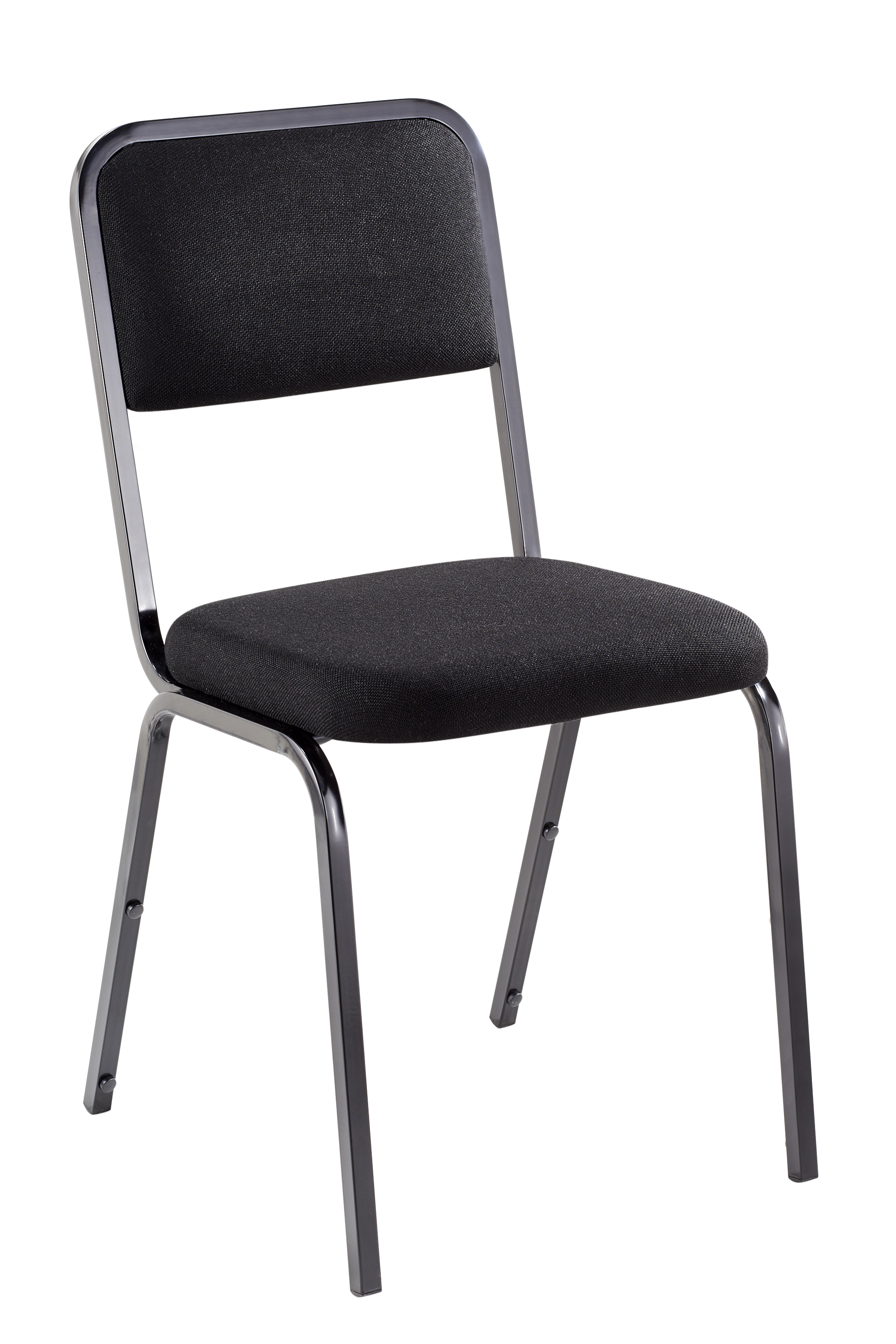 Rickstacker Side Chair-Black Epoxy Frame-4 Legged - Contract Black