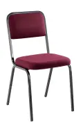 Rickstacker Side Chair-Black Epoxy Frame-4 Legged - Contract Burgundy image