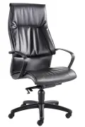 7600 Highback Chair - Forward Knee Tilt Mechanism - Nylon Base - Flexi Arms - Black Bonded Leather image