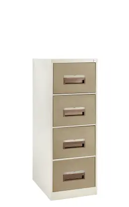 4 Drawer Filing Cabinet 1320Hx470Wx630D - Ivory/Karoo