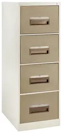 Filing cabinet, 4 Drawer (1320Hx470Wx630D) - Ivory/Karoo